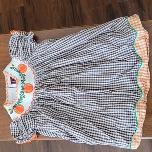 Embroidered pumpkin dress